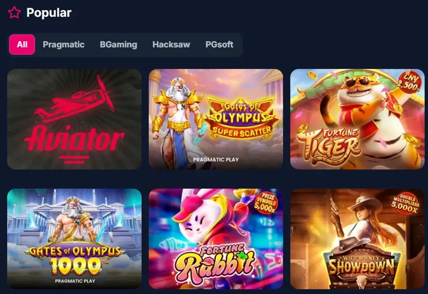Lukkly lobisinde sağlayıcı filtreli popüler oyunlar