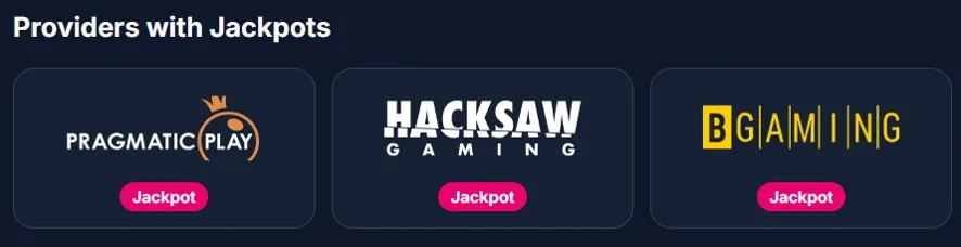 Lukkly'de jackpotlu sağlayıcılar: Pragmatic Play, Hacksaw ve BGaming